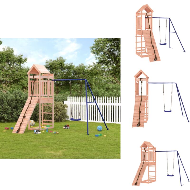 Vidaxl - Aire de jeux d'extérieur bois massif de douglas - Jeux D'extérieurs - Aire De Jeux - Tour De Jeu - Toboggan - Balançoire