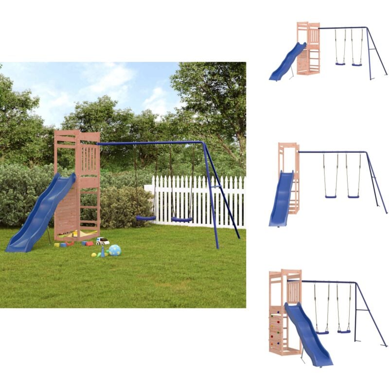 Aire de jeux d'extérieur bois massif de douglas - Jeux D'extérieurs - Aires De Jeux - Jeux En Bois - Toboggans - Balançoires