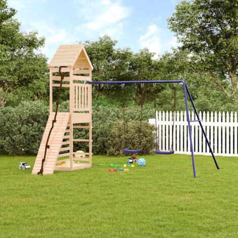 Aire de Jeux d'extérieur Maisonnette de jeu  Maison enfant exterieur bois de pin massif 26577