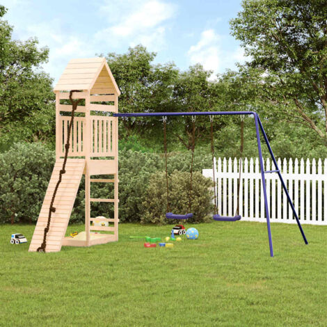 Aire de Jeux d'extérieur Maisonnette de jeu  Maison enfant exterieur bois de pin massif 72504