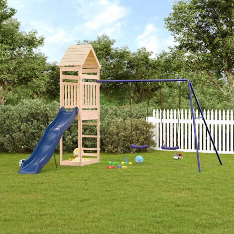 Aire de Jeux d'extérieur Maisonnette de jeu  Maison enfant exterieur bois de pin massif 85766