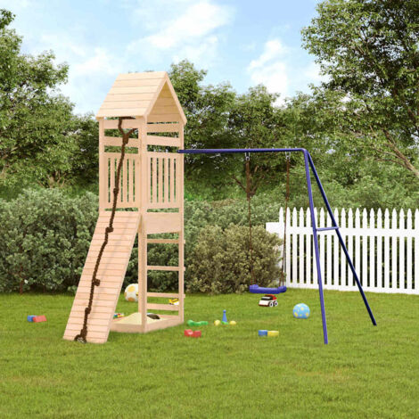 Aire de Jeux d'extérieur Maisonnette de jeu  Maison enfant exterieur bois de pin massif 88439