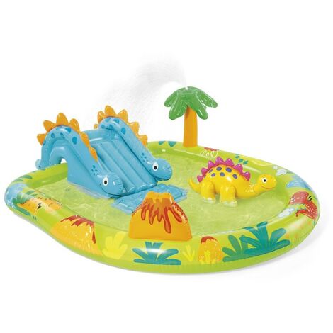 Aire de jeux gonflable petit dino - Vert