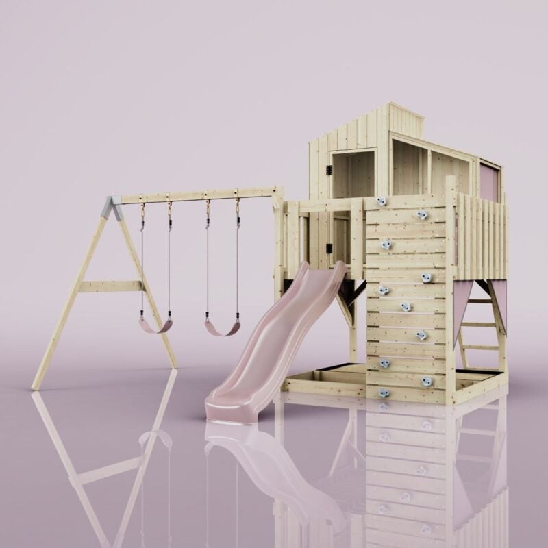 Polarplay - Aire de jeux Bosse Rosa 414 x 399 cm Balançoire pour enfants