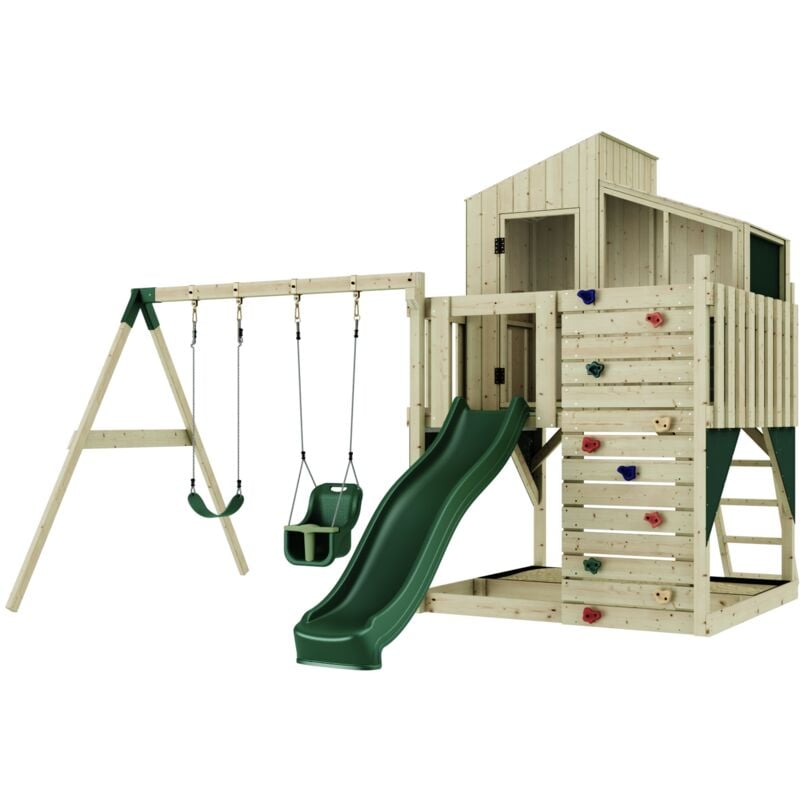 Polarplay - Aire de jeux Bosse Vert 414 x 399 cm Balançoire bébé