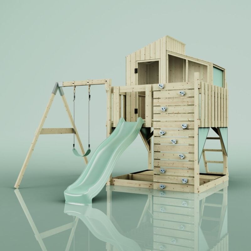 Polarplay - Aire de jeux Lotta Vert 414 x 308 cm Balançoire pour enfants