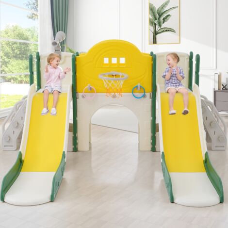 Toboggan souple blanc beige pour aire de jeux intérieure Jardin d