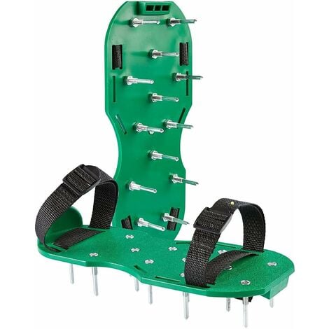 Aireador de césped sandalias escarificador zapato de uñas aireador de césped zapatos jardín, tamaño ajustable, 1 par