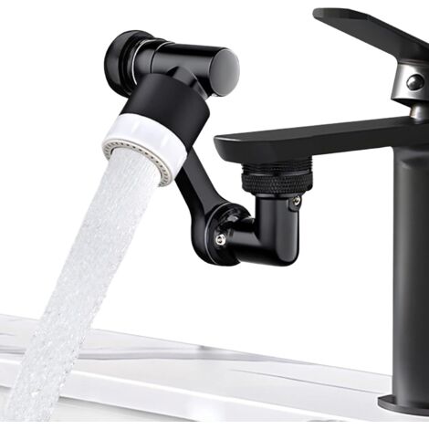 Aireador de grifo con rotación multiángulo para ahorrar agua, ahorrador de agua para grifo de ducha, extensión de filtro de boquilla de grifo, cabezal de ducha adaptable al grifo, aireador negro M20 M