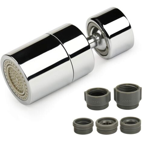 UGREAT Aireador de grifo de 360 grados, boquilla de grifo de cocina ajustable de 2 modos para baño de cocina, AAFGVC