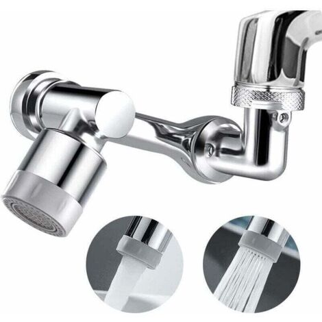 Aireador de grifo giratorio de 1080°, XU, rociador extraíble para grifo de cocina con 2 modos de rociado, boquilla universal de latón macizo, aireador de lavabo, T-Audace KZQ - KZQ