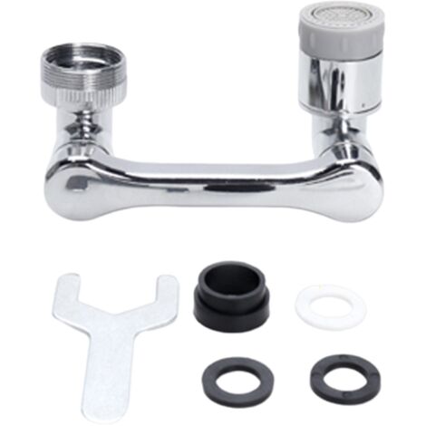 Aireador de grifo, grifo extensible giratorio 1080°, aireador de grifo multifunción de 2 modos, filtro ahorrador de agua, apto para grifos con diámetro de rosca exterior de 20/22/24 mm
