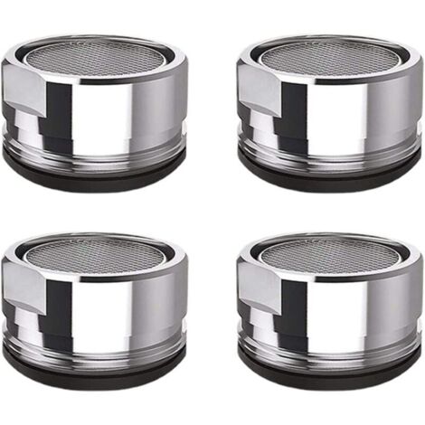 Aireador de grifo, paquete de 4 filtros de grifo, aireador de grifo de acero inoxidable, cocina, baño, filtro de grifo