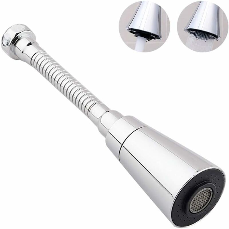 

Abcrital - Aireador de grifo, se puede girar 360 grados / Colador de ahorro de agua / Rociador aireado y rociador de ducha Dos modos de agua