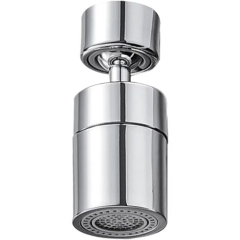 Aireador de grifo YMYNY (plateado), boquilla giratoria de 360° para grifo de cocina, aireador de 2 modos R