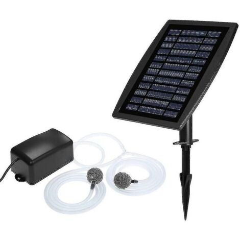Aireador de oxígeno con bomba de agua solar para fuente, aireador de estanque solar, bomba de oxígeno solar para pecera, aireador de oxígeno para acuario, tubería para estanque, piedra de burbujas de 