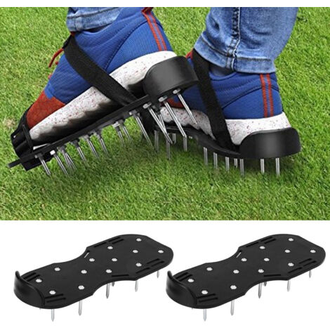 Aireador manual para jardín, sandalias con punta de aleación de zinc para agricultura, negro, M6