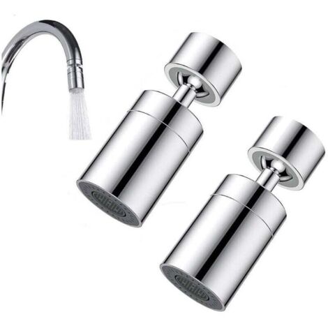 Aireador universal para grifo de cocina, paquete de 2, grifo con boquilla giratoria, aireador giratorio, grifo de cocina con boquilla de chorro de aire.