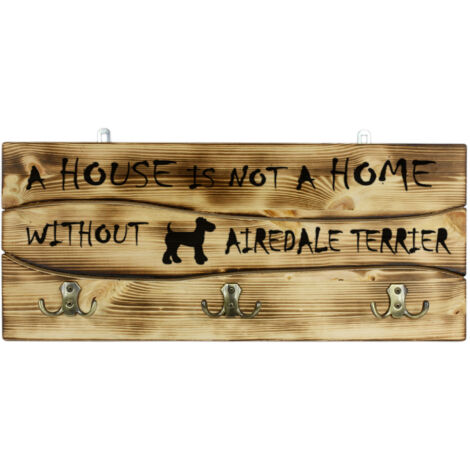 Airedale Terrier, Waterside Terrier - gruccia con cane, espositore per medaglie, decorazione per la casa di Art-Dog
