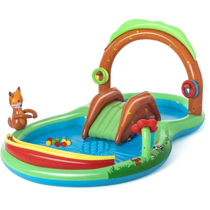 Ac-deco - bestway Aire de jeux avec pataugeoire Friendly Woods 295 x 199 x 130 cm