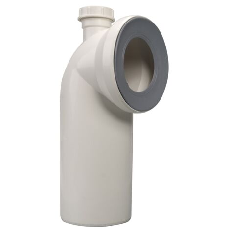 airfit Coude de raccordement pour WC à 90 degrés, blanc avec raccord de tuyau