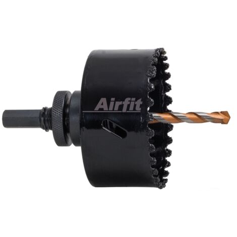 airfit Coupe-cercle 86mm, avec fixation en carbure, pour tuyau en grès