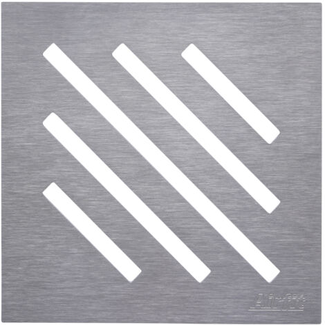 airfit Design Grille en acier inoxydable "Diagonal" 2mm brossé, posé, pour 60202BA