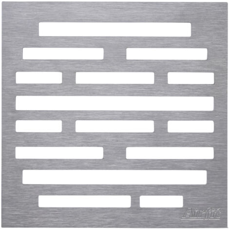 airfit Design Grille en acier inoxydable "Rectangles" 2mm brossé, à poser, pour 60202BA