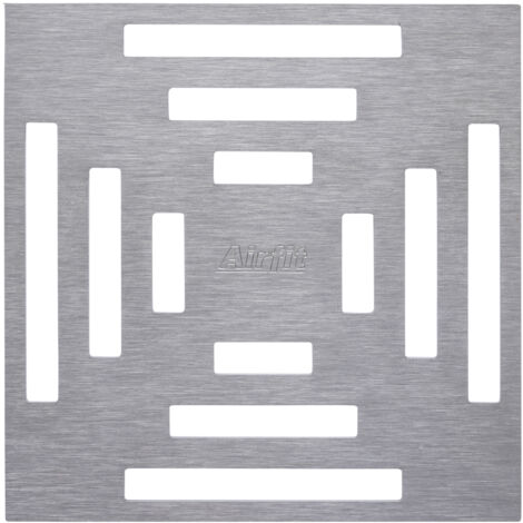 airfit Design Grille en acier inoxydable "Zentriert" 2mm brossé, à poser, pour 60202BA