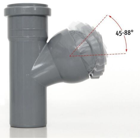 airfit HT-Abzweig DN 50, 45-88 Gradstufenlos verstellbar, aus PP