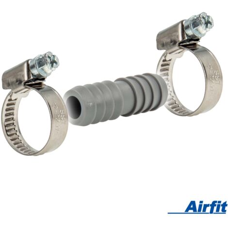Airfit Schlauchkupplung für Schlauch Ø 12 mm mit SchlauchschellenW2 (12-22 mm) 50024SK