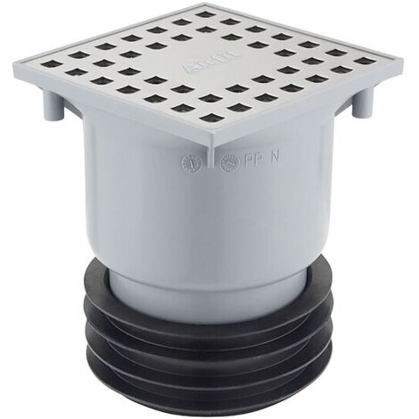 AIRFIT Universal-Bodenablauf ''Profi'' - Ablauf senkrecht - DN50 / DN90 / DN100 / DN110 - Rost 120 x 120 mm - 60200BA