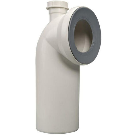 WC-Anschlussbogen 90° weiß mit Schlauchanschluss 40 mm