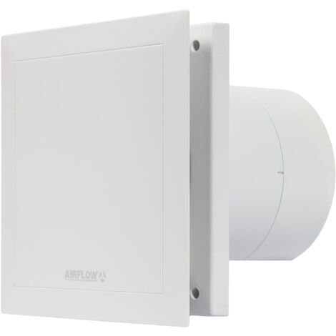 Airflow QT120B Aspiratore Bagno Base – 120mm/5 Condotto, Made in Germany, 2 Velocità, Silenzioso 32 dB(A), Efficiente 10/13W, Fino a 47 L/s, Certificato QuietMark, Garanzia 3 Anni