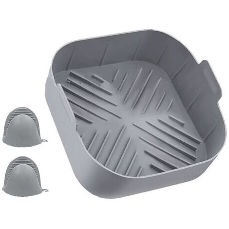Airfryer-Form, Silikon, 20 cm, grau
