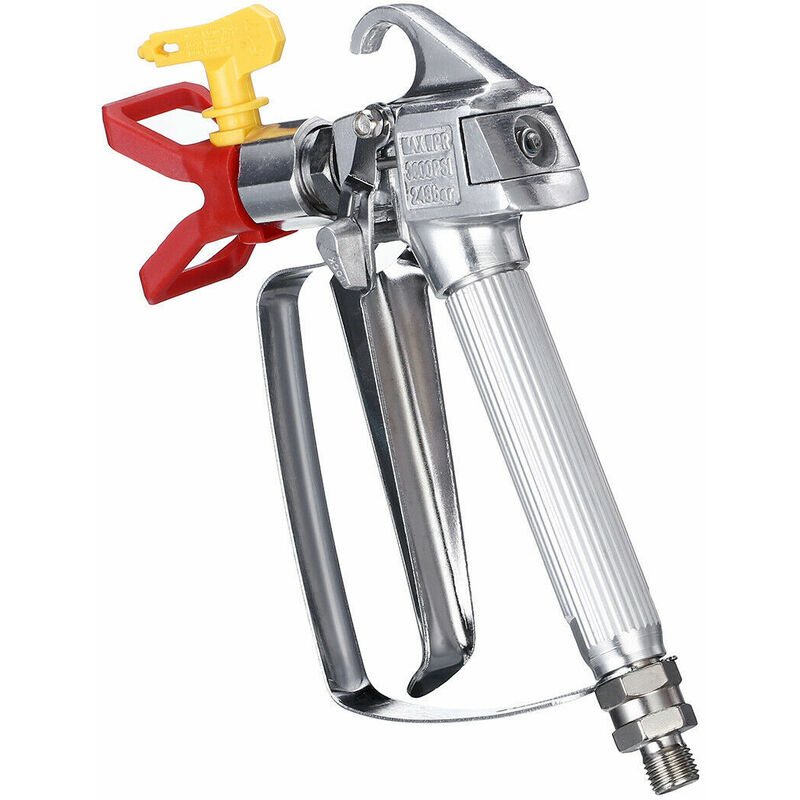 Airless paint spray gun with nozzle