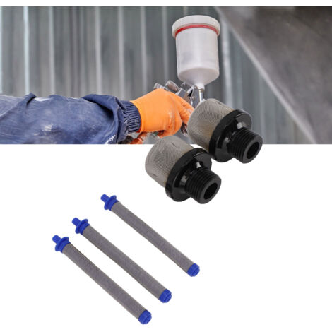 Airless-Sprühgerät-Filterset 288716, 2 Einlassstücke und 3 waschbare, wiederverwendbare Filter aus Edelstahl und Kunststoff