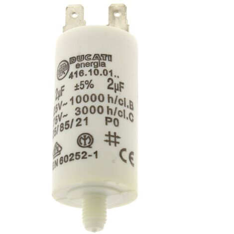 Airlux – Condensateur 2µF 400V – Compatible avec sèche-linge Miele, Hotte De Dietrich, Ariston – Améliore le fonctionnement des appareils électroménagers