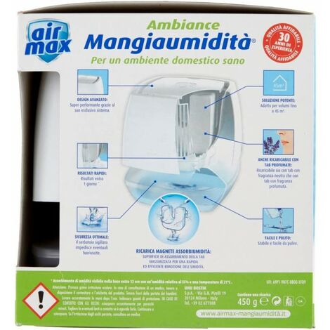 Airmax Ambiance Kit mit 450 g Feuchtigkeitsabsorber TAB Nachfüllung D0020