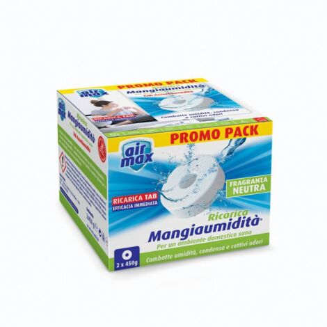 AIRMAX ASSORBIUMIDITA RICARICA TAB NEUT 450G 2PZ - 12 pezzi