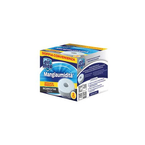 Airmax Assorbiumidita' Ricarica Tab Neutra - 2 ricariche 450 gr. ciascuna