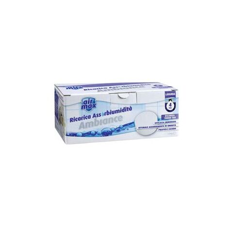 AIRMAX ASSORBIUMIDITA' RICARICHE TAB LAVANDA  4 ricariche 450 gr. ciascuna    AIRMAX