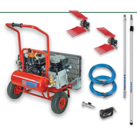 AIRMEC KIT EASY 510 MOTOCOMPRESSORE BENZINA 6,5 HP +2 ABBACCHIATORI OLIVE