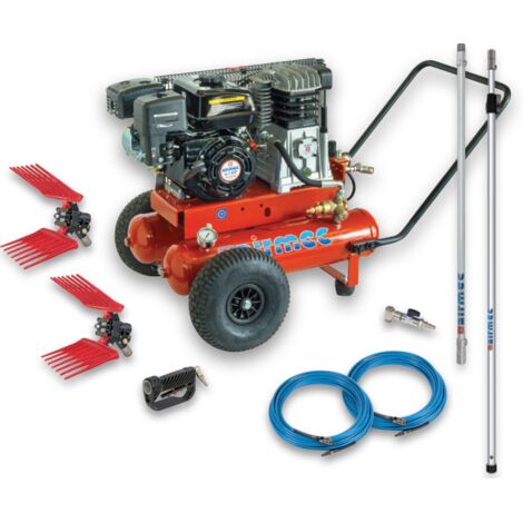 AIRMEC KIT PROFI 510 MOTOCOMPRESSORE BENZINA 6,5 HP + 2 ABBACCHIATORI OLIVE