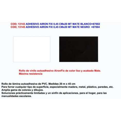 Airon Fix Kleber 0,45 cm x 20 m Mattschwarz 67004