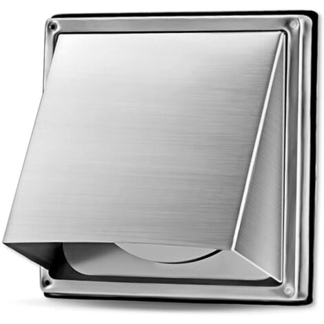 AIROPE-MK- Grille d'Aération en Acier Inoxydable 125 mm -Résistante aux Intempéries avec Clapet Anti-Retour-Parfaite pour Sèche-linge,Hottes, Ventilations,Conduits d'Échappement