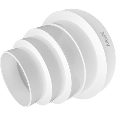 Airope – Raccord réducteur universel Ø 80-150 mm – Réglable pour systèmes de ventilation – Compatible climatiseur et VMC – Haute qualité, léger