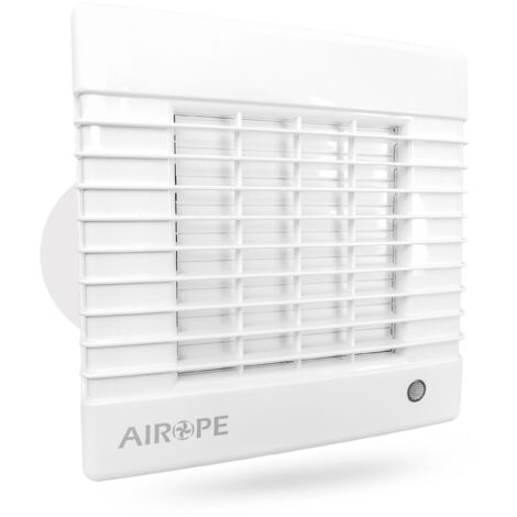 Airope – Ventilateur extracteur d'air 100 mm AS100 – Volet automatique – Débit 70 m3/h – Silencieux 26 dBA – Faible consommation 7.9 W – Garantie 5 ans - AIROPE-AS-100
