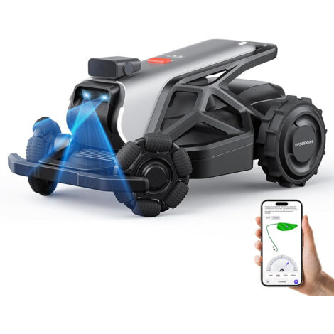 AirSeekers Smart-Mähroboter, 360°-Hinderniserkennung, 20 cm Schnittbreite, maximale Mähfläche von 2.400 m², Steigfähigkeit bis zu 65 %, Bluetooth/WLAN/4G