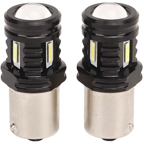 Airshi Ampoule de Recul, BA15S 1156 LED Longue Durée de Vie Refroidissement Rapide 2 Pièces 12‑24 V pour Camion pour SUV (Lumière blanche).